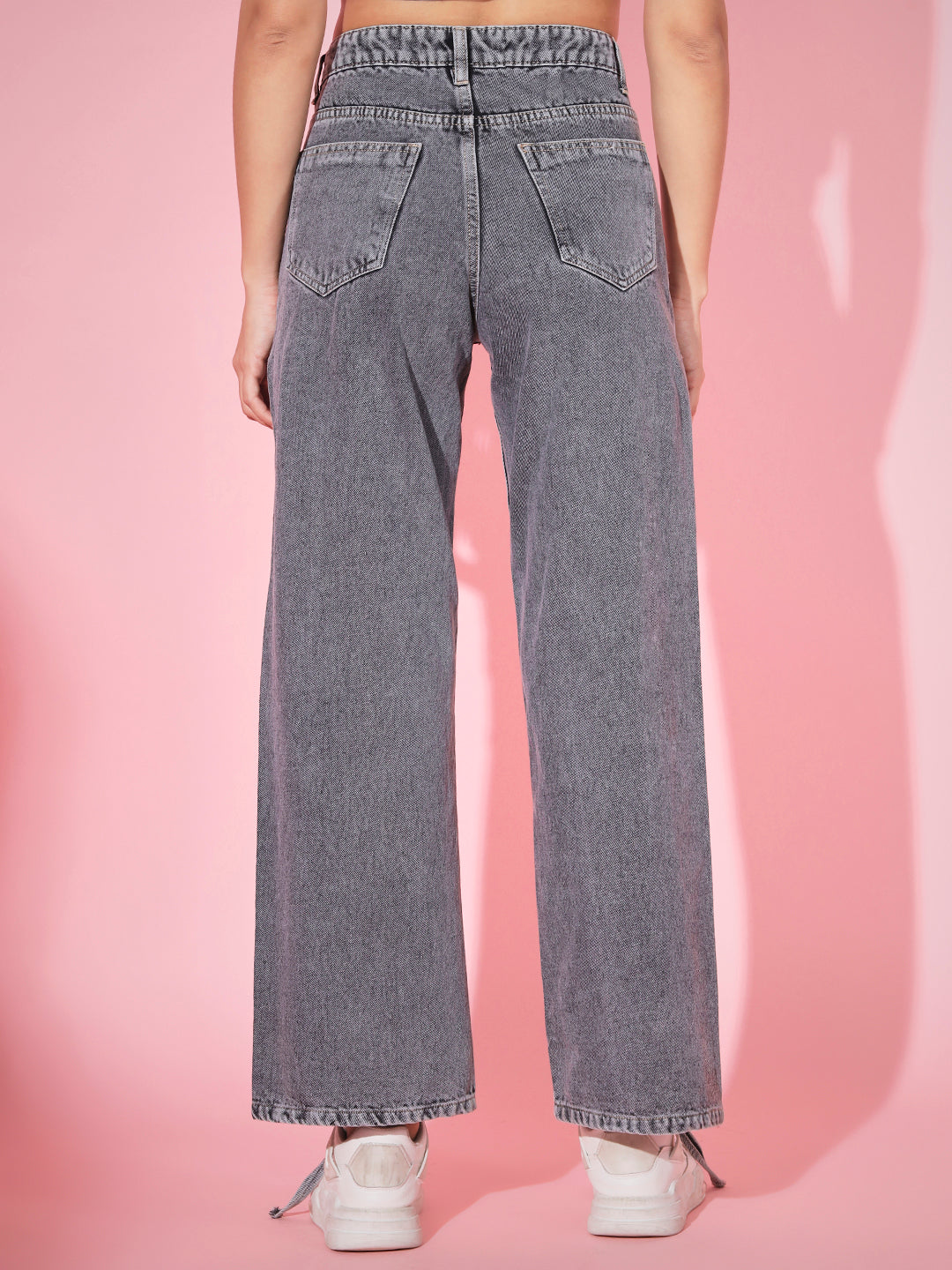 The Straightfit Slit Denims Grey