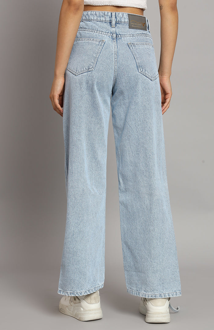 The Straightfit Slit Denims Blue