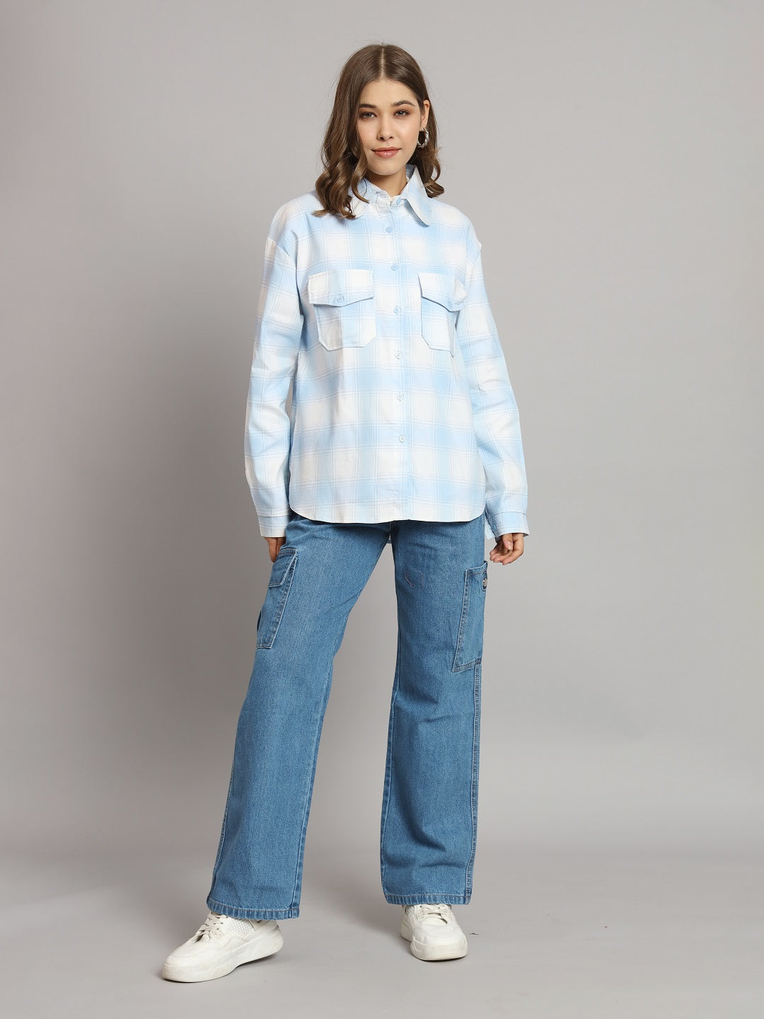 The Sky blue Check Shirt