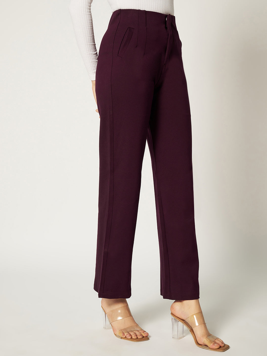 PREMIUM PLEATED PANTS-WINE