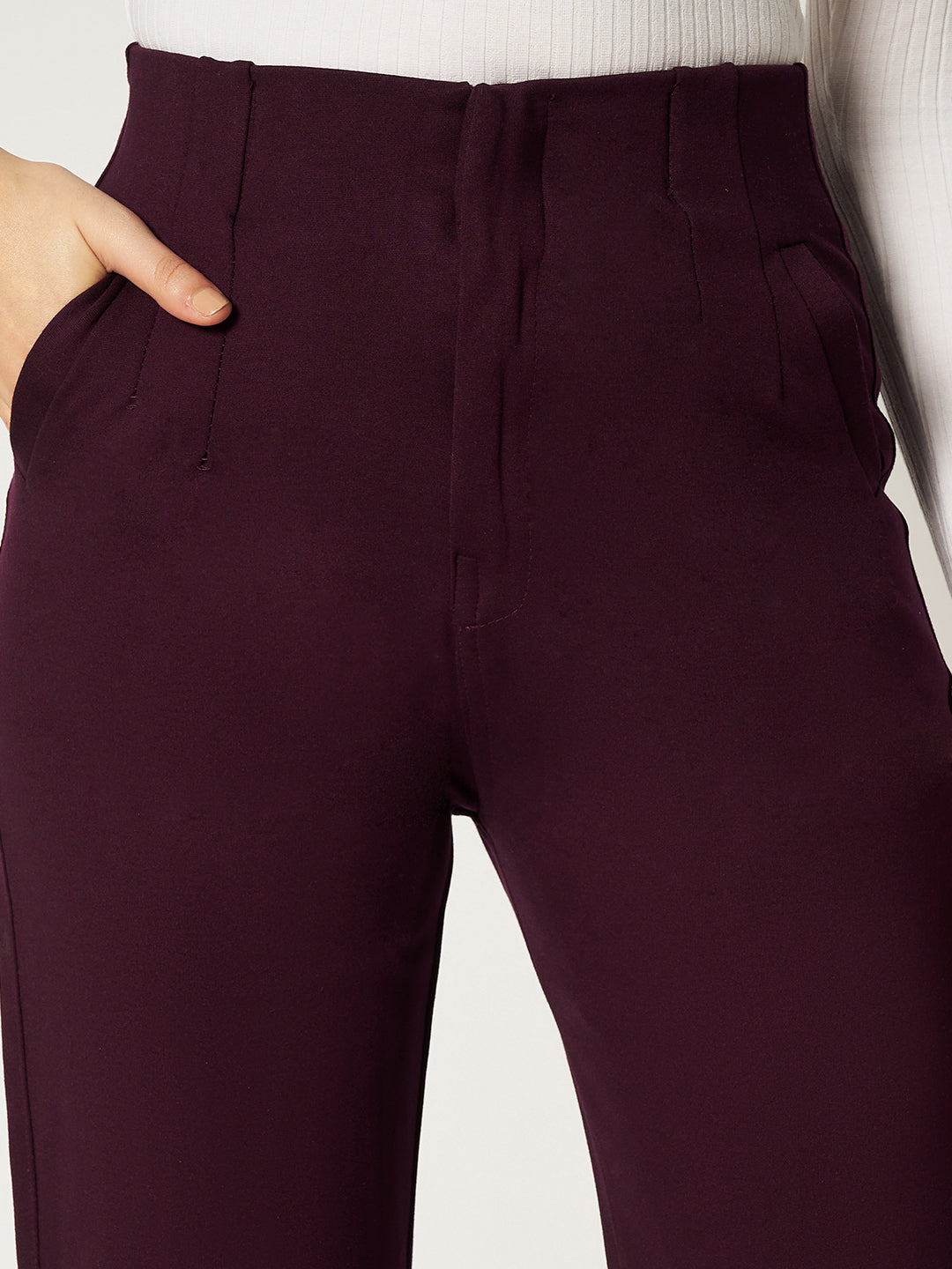 PREMIUM PLEATED PANTS-WINE