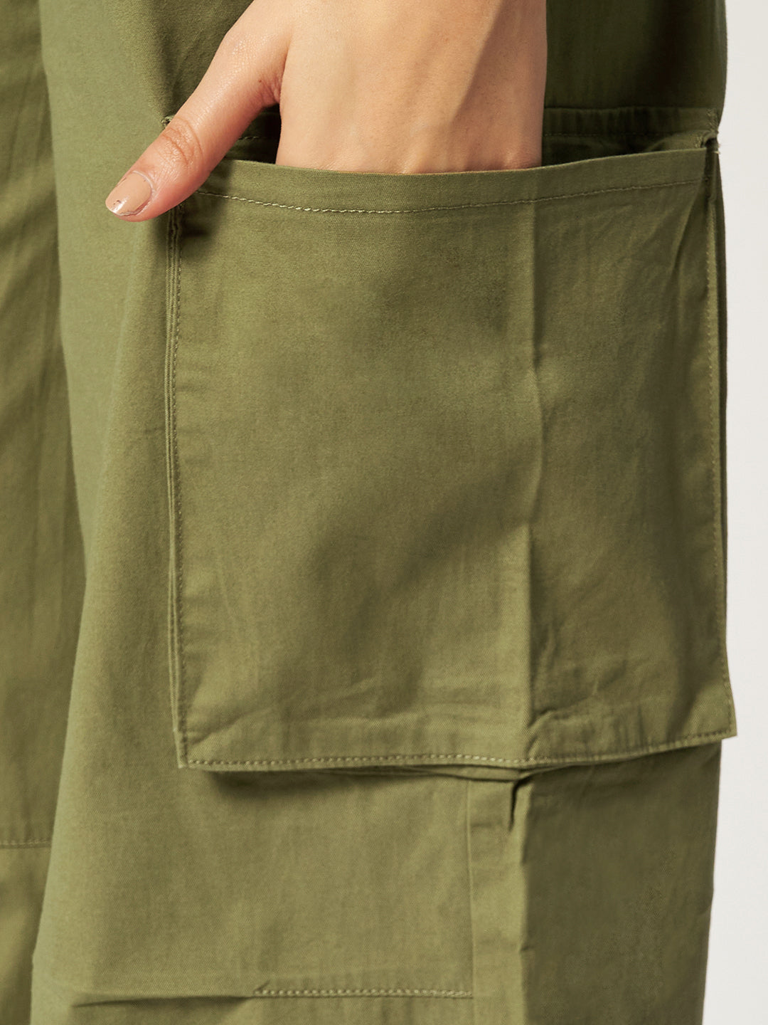 PAPER COTTON CARGO DARK GREEN