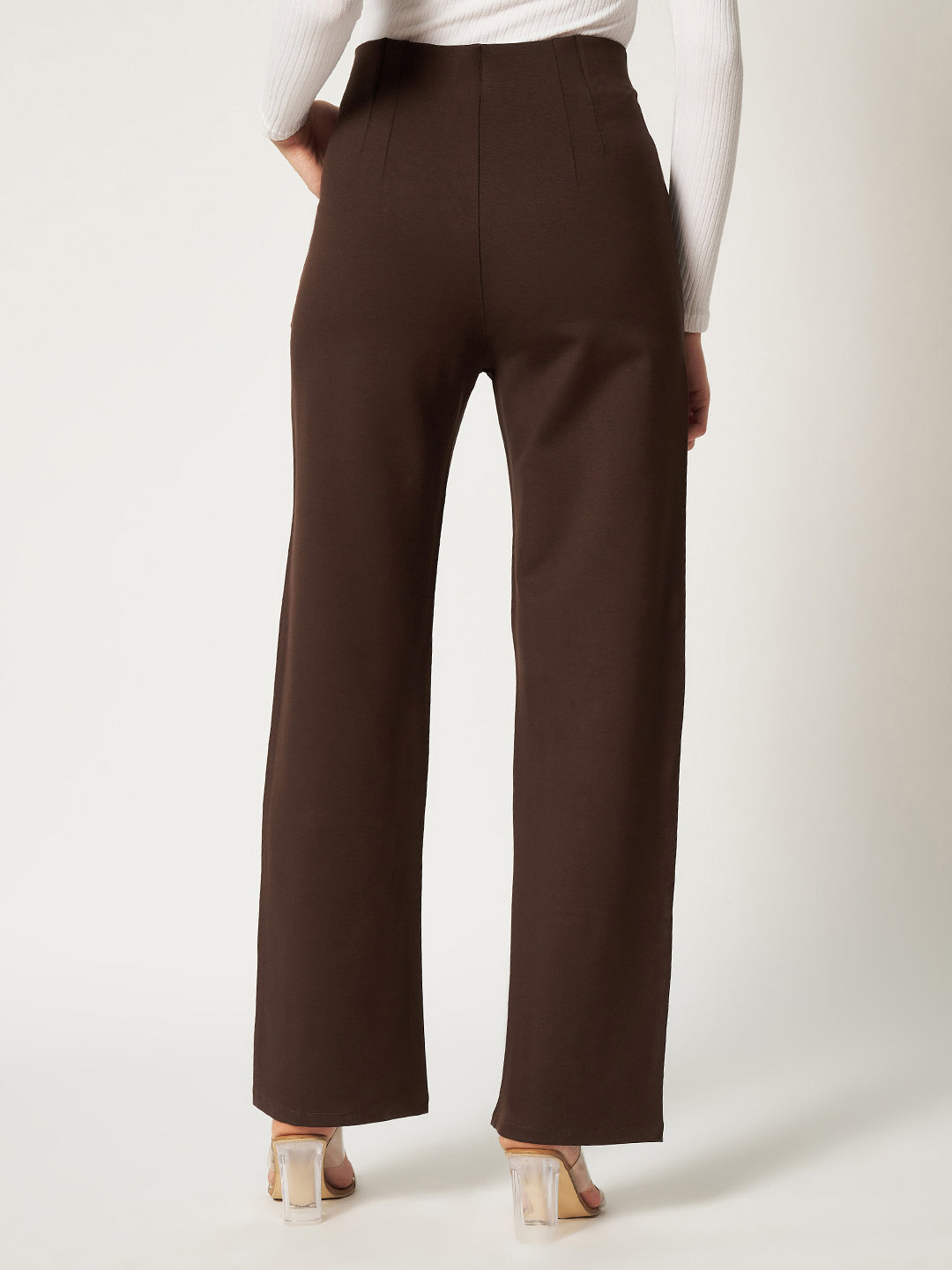 PREMIUM PLEATED PANTS-DARK BROWN