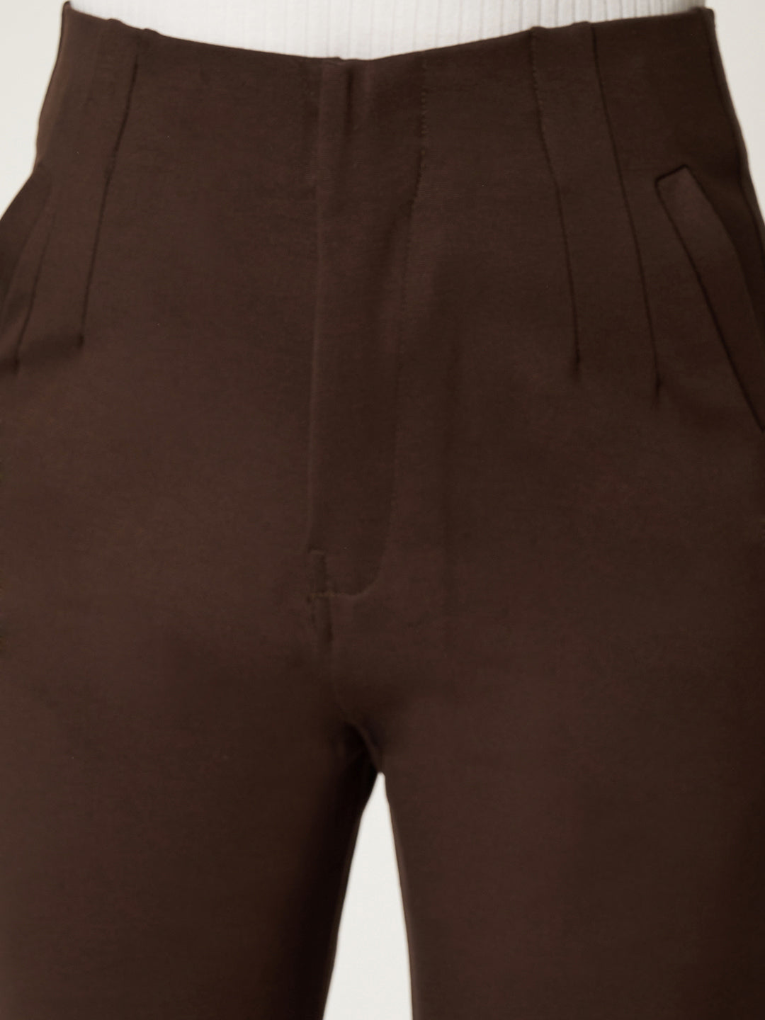 PREMIUM PLEATED PANTS-DARK BROWN