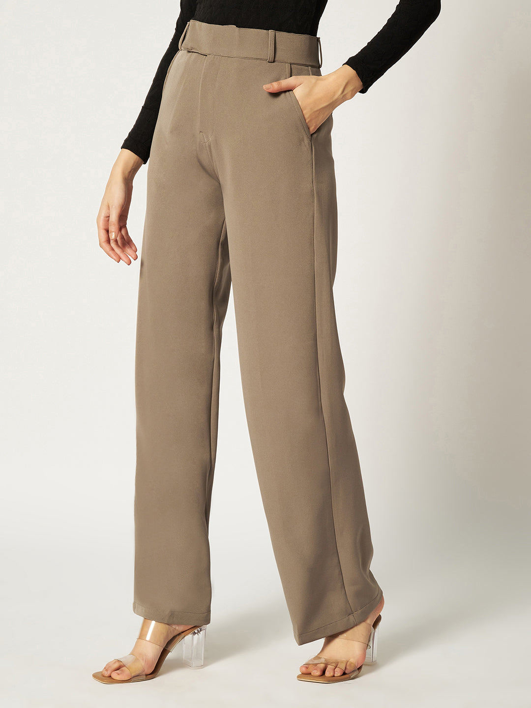 THE VINTAGE KOREAN PANTS-ASH BROWN