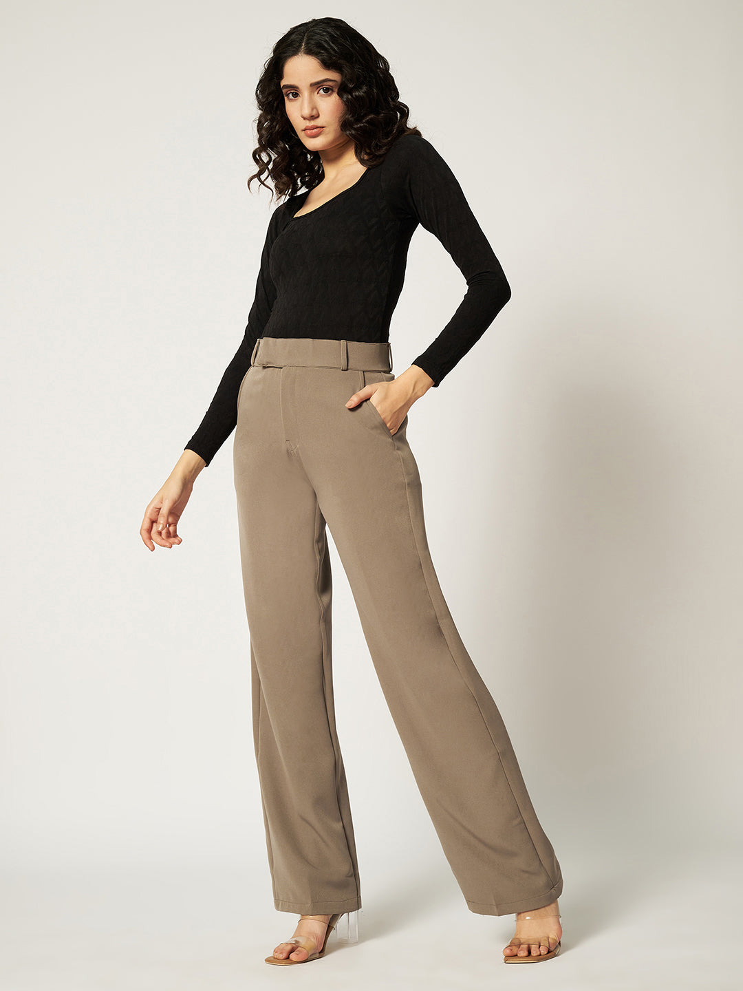 THE VINTAGE KOREAN PANTS-ASH BROWN