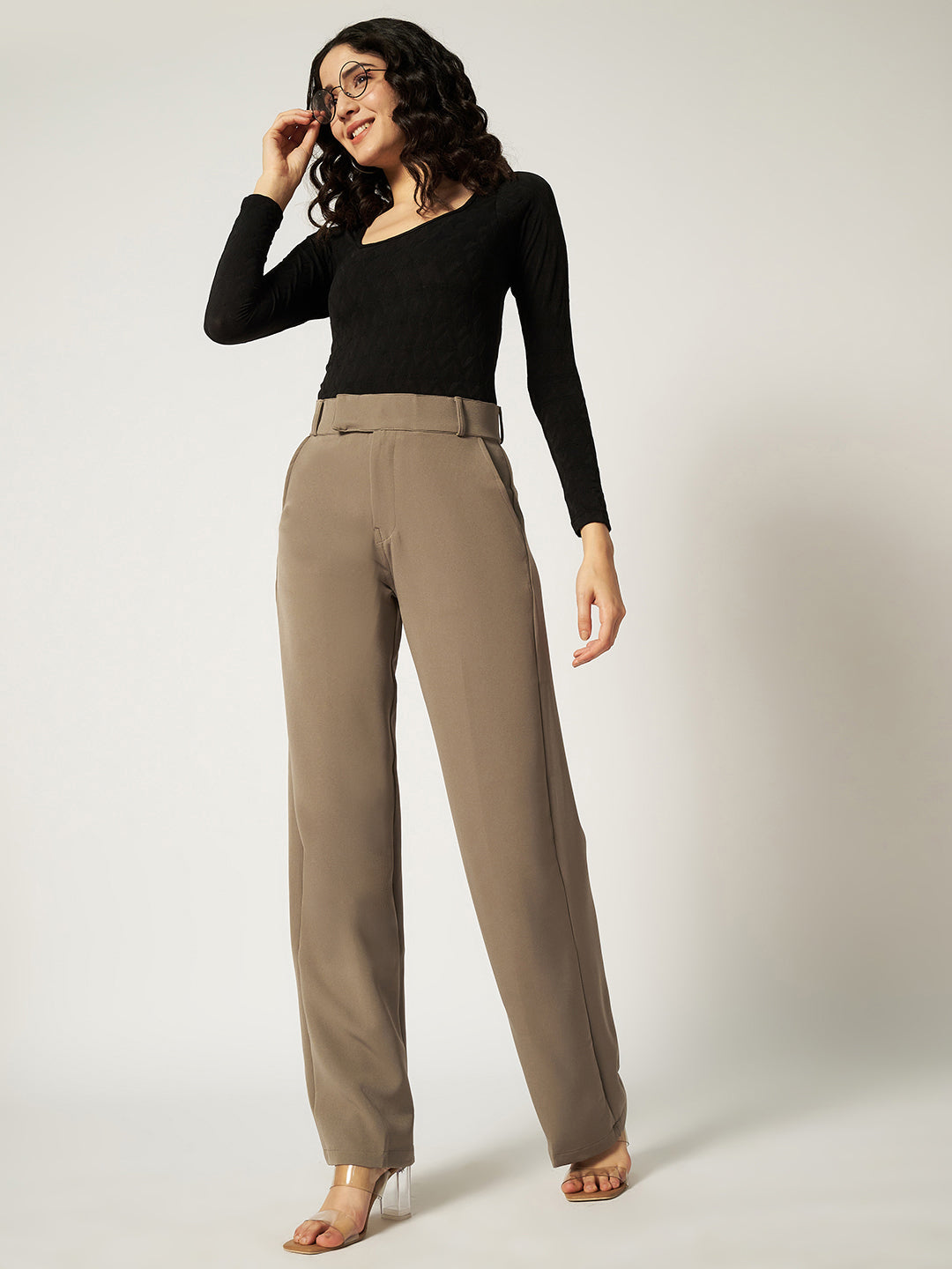 THE VINTAGE KOREAN PANTS-ASH BROWN