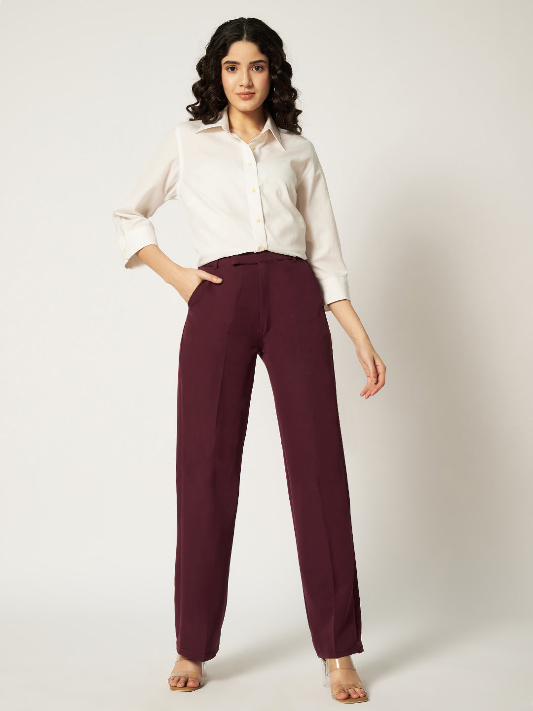 THE VINTAGE KOREAN PANTS-WINE