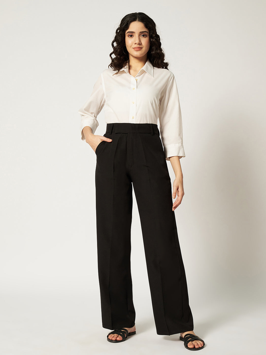 THE VINTAGE KOREAN PANTS-BLACK