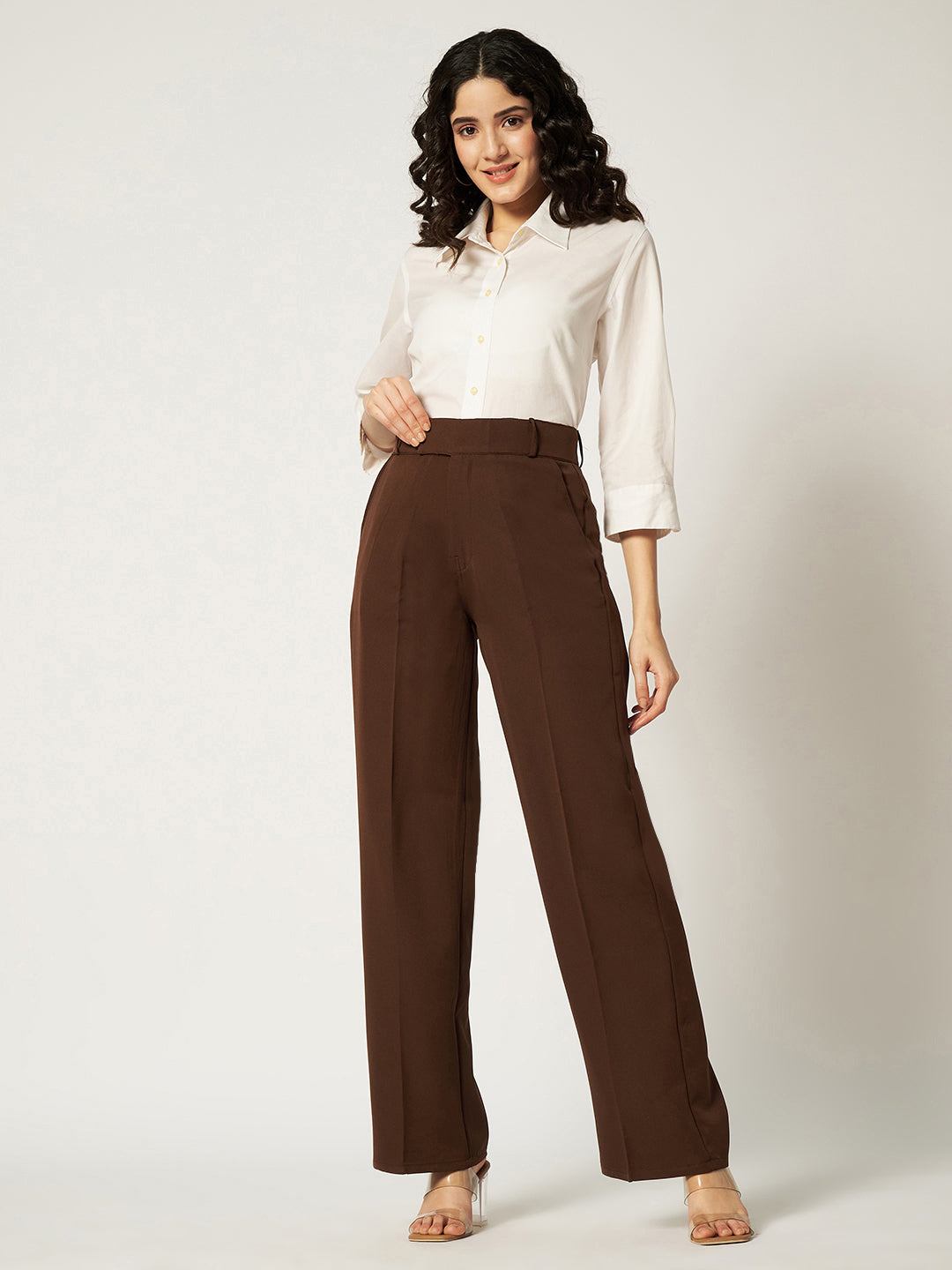 THE VINTAGE KOREAN PANTS-BROWN