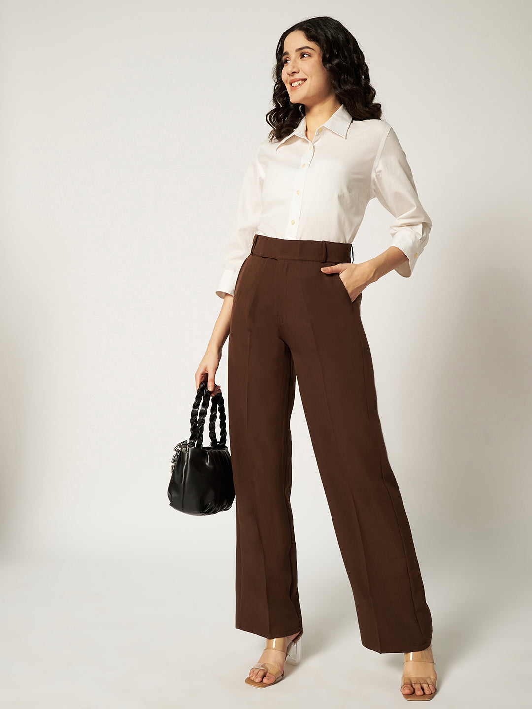 THE VINTAGE KOREAN PANTS-BROWN