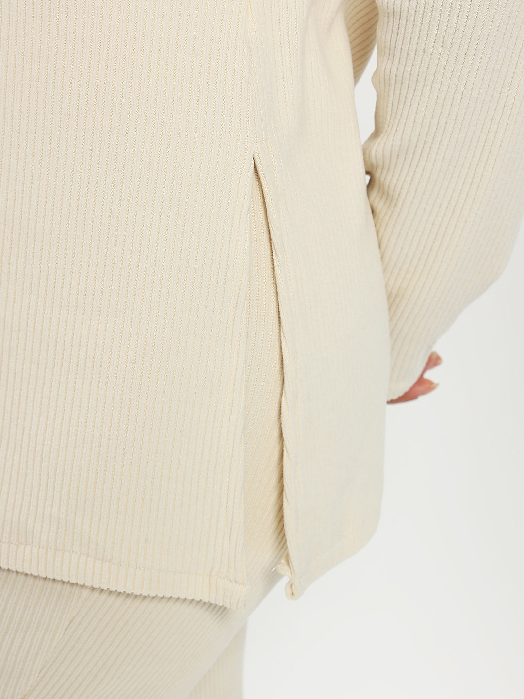 BEIGE PURE CORDUROY CO ORD WOMEN