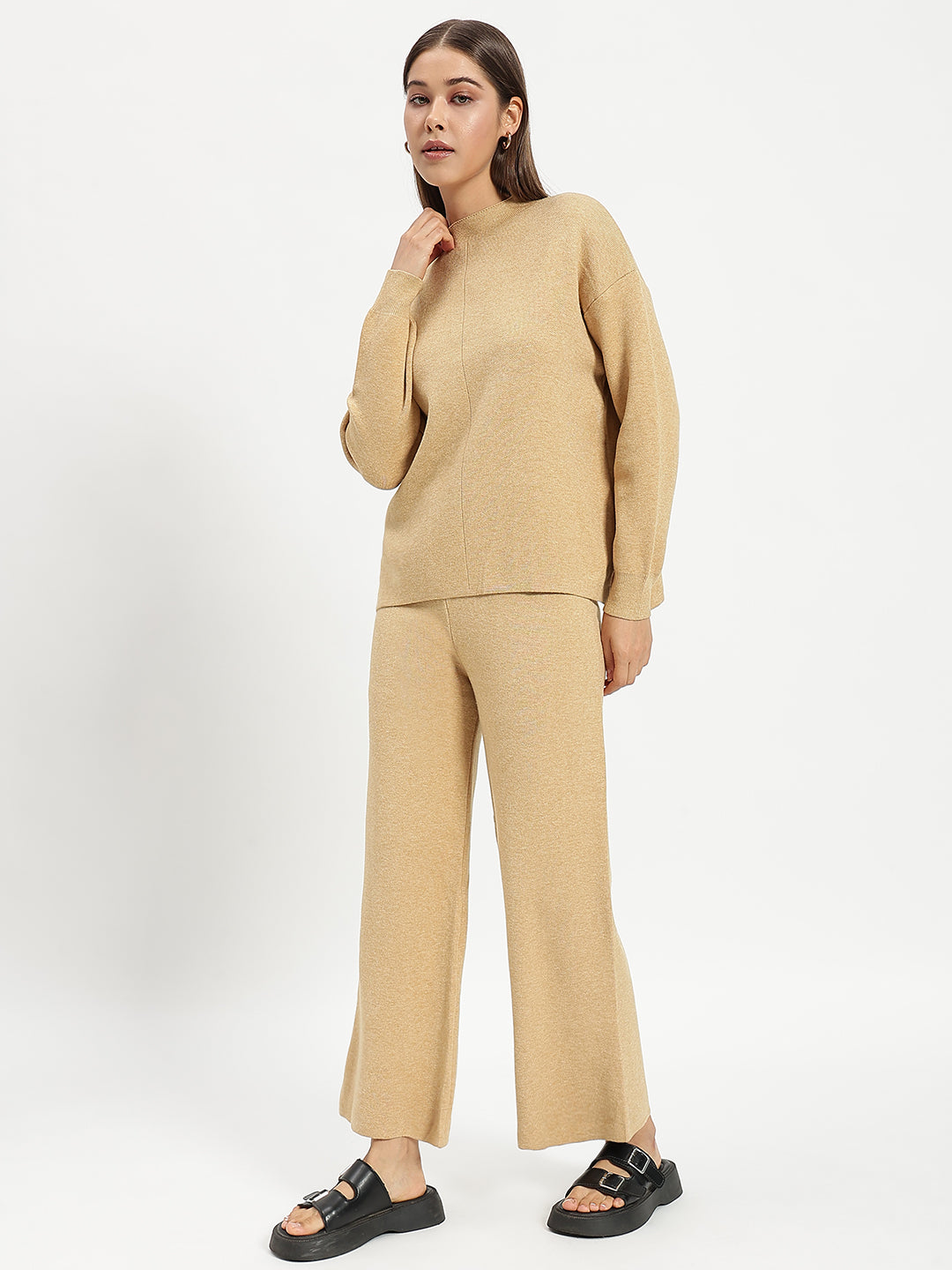 WOOLEN SOLID CO ORD GOLD