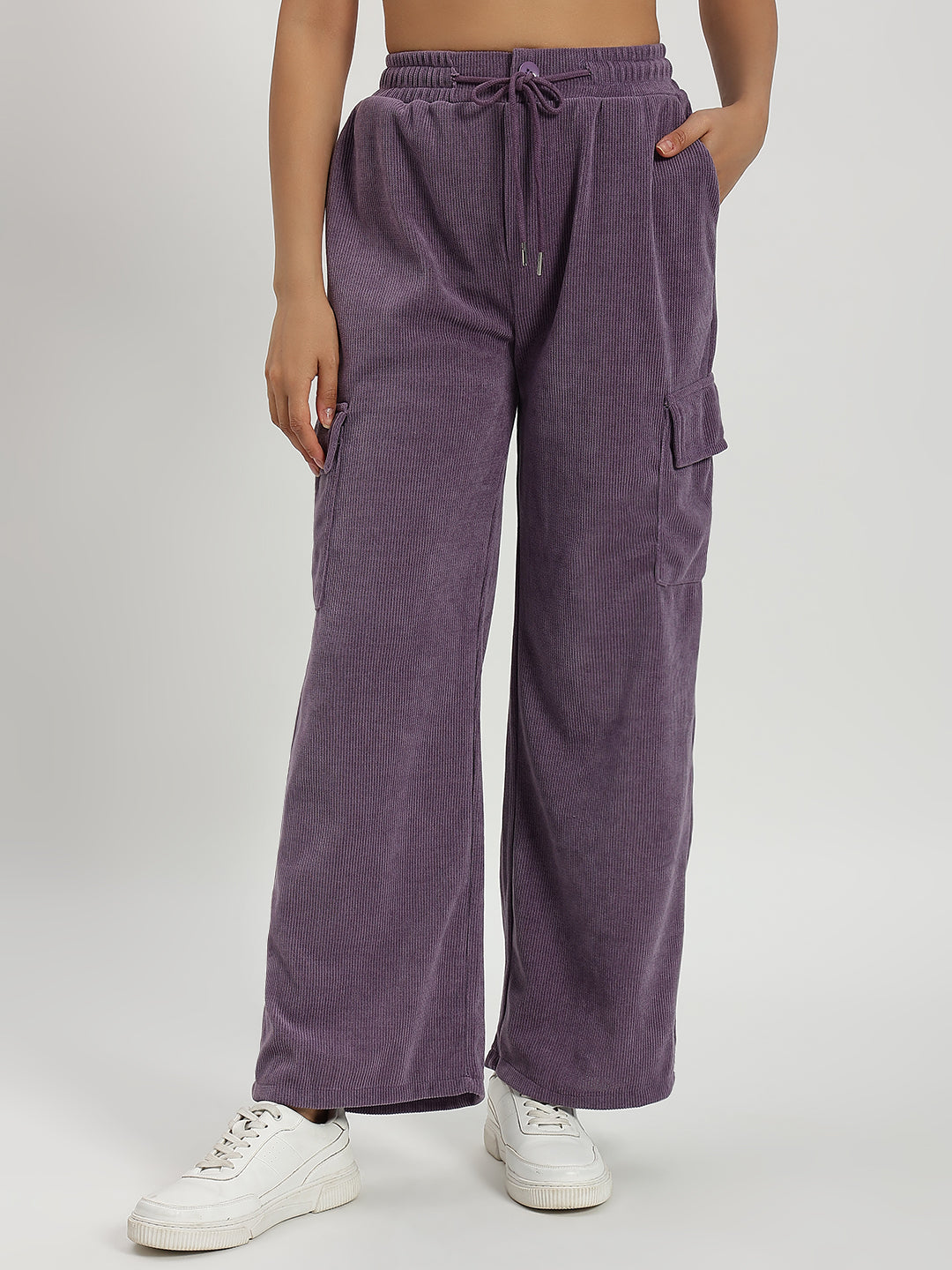 WOMEN WOOLEN CARGO PURPLE