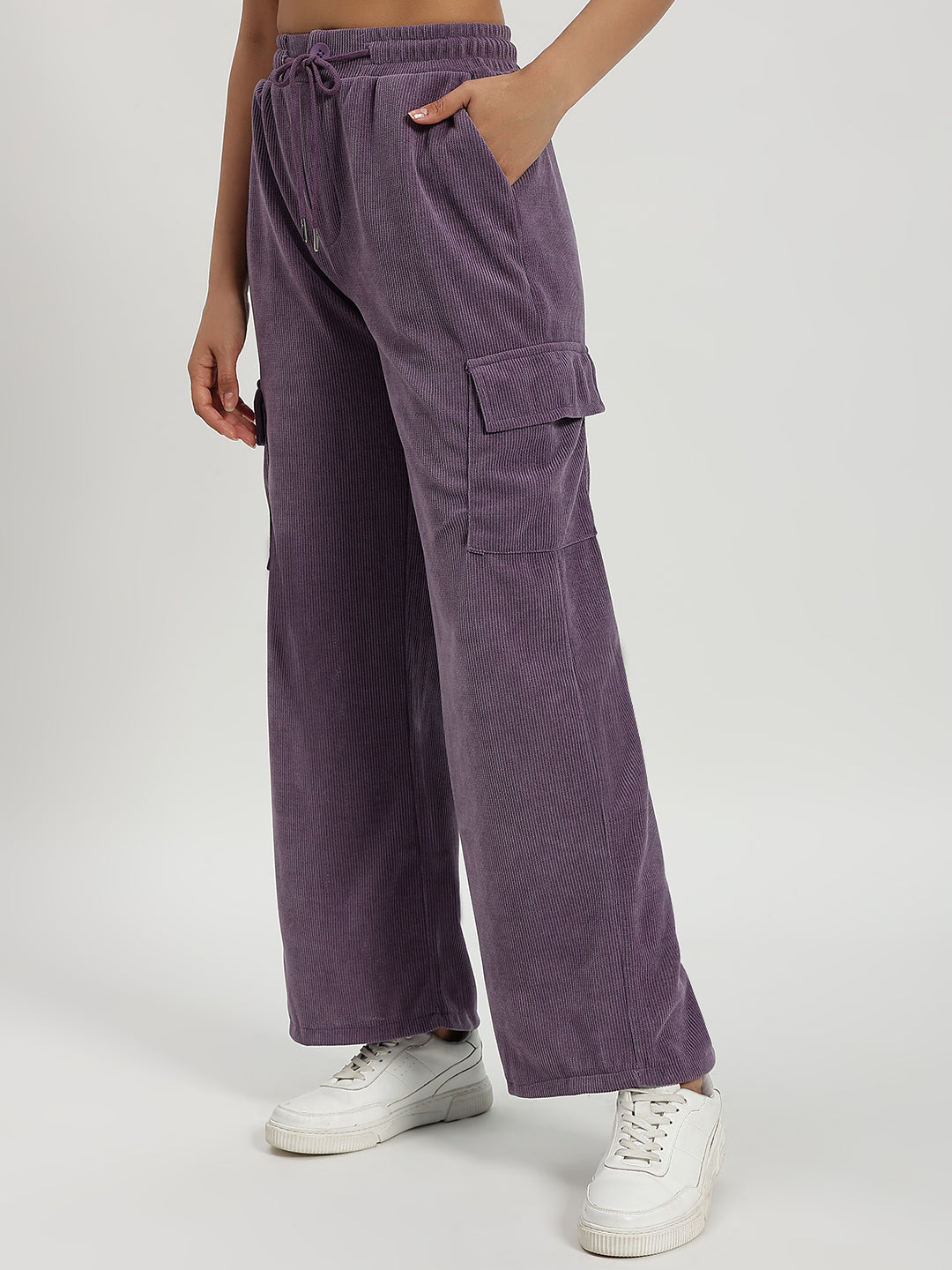 WOMEN WOOLEN CARGO PURPLE