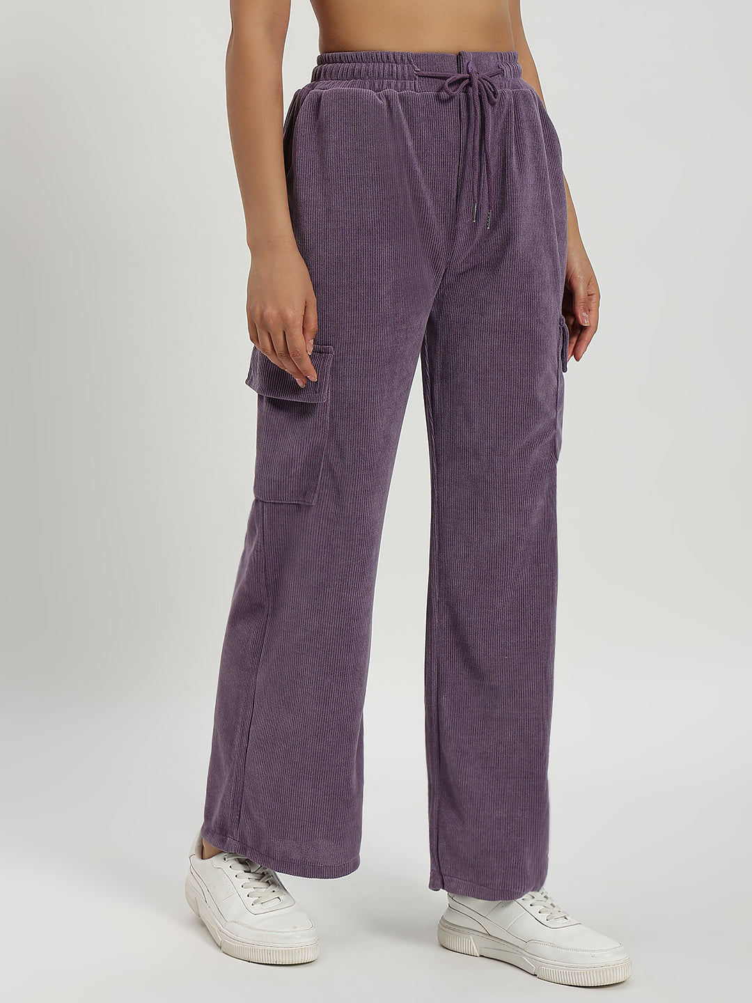 WOMEN WOOLEN CARGO PURPLE