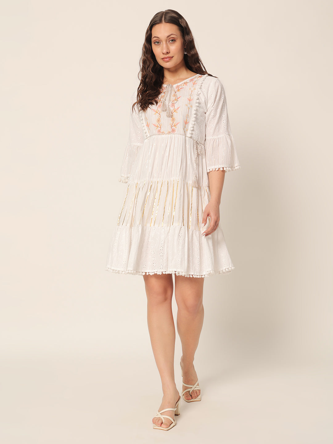 White Embroidery dress