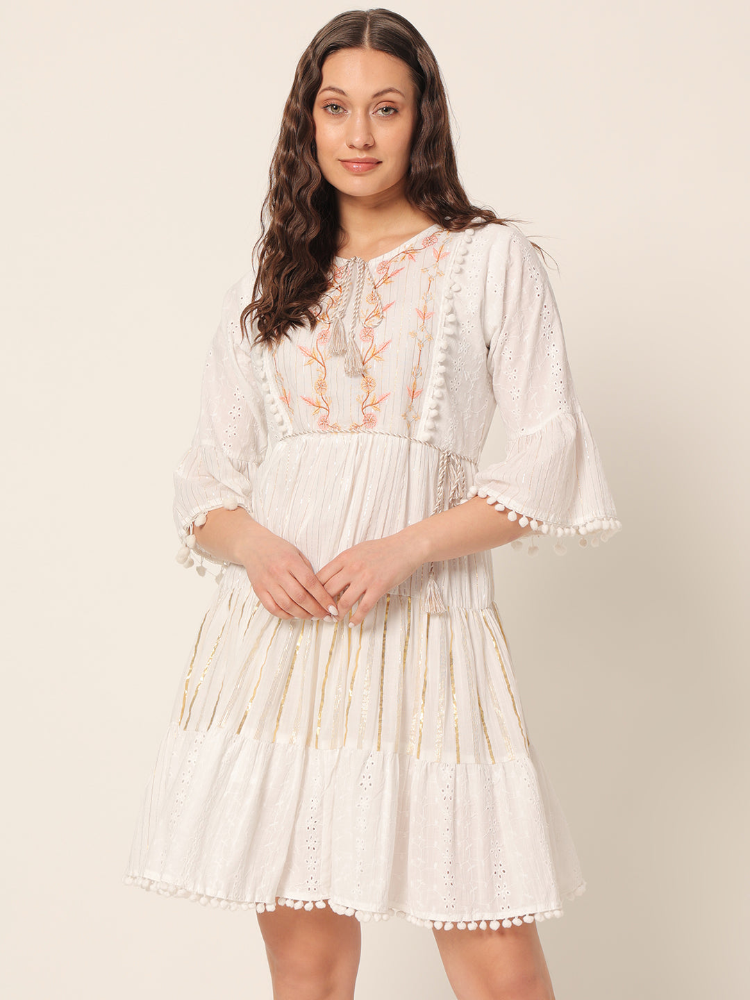 White Embroidery dress