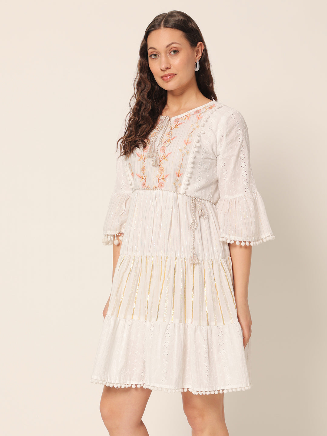 White Embroidery dress