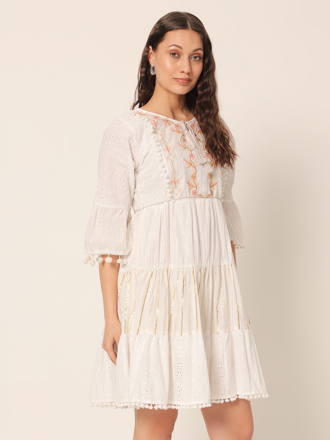 White Embroidery dress