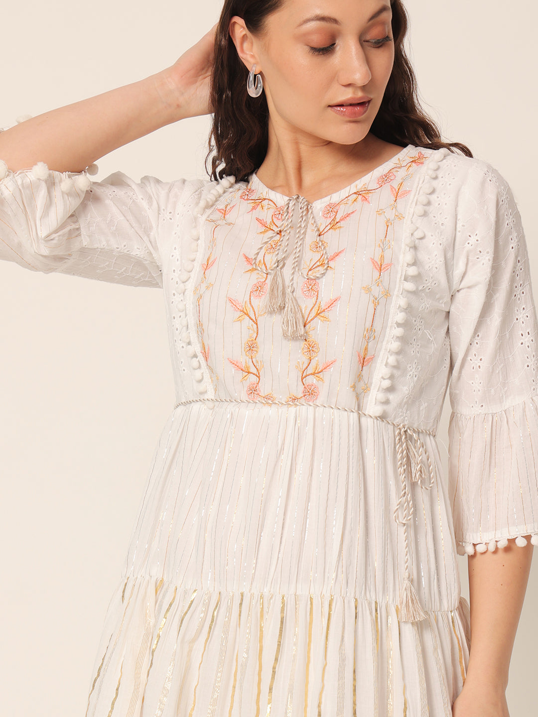 White Embroidery dress