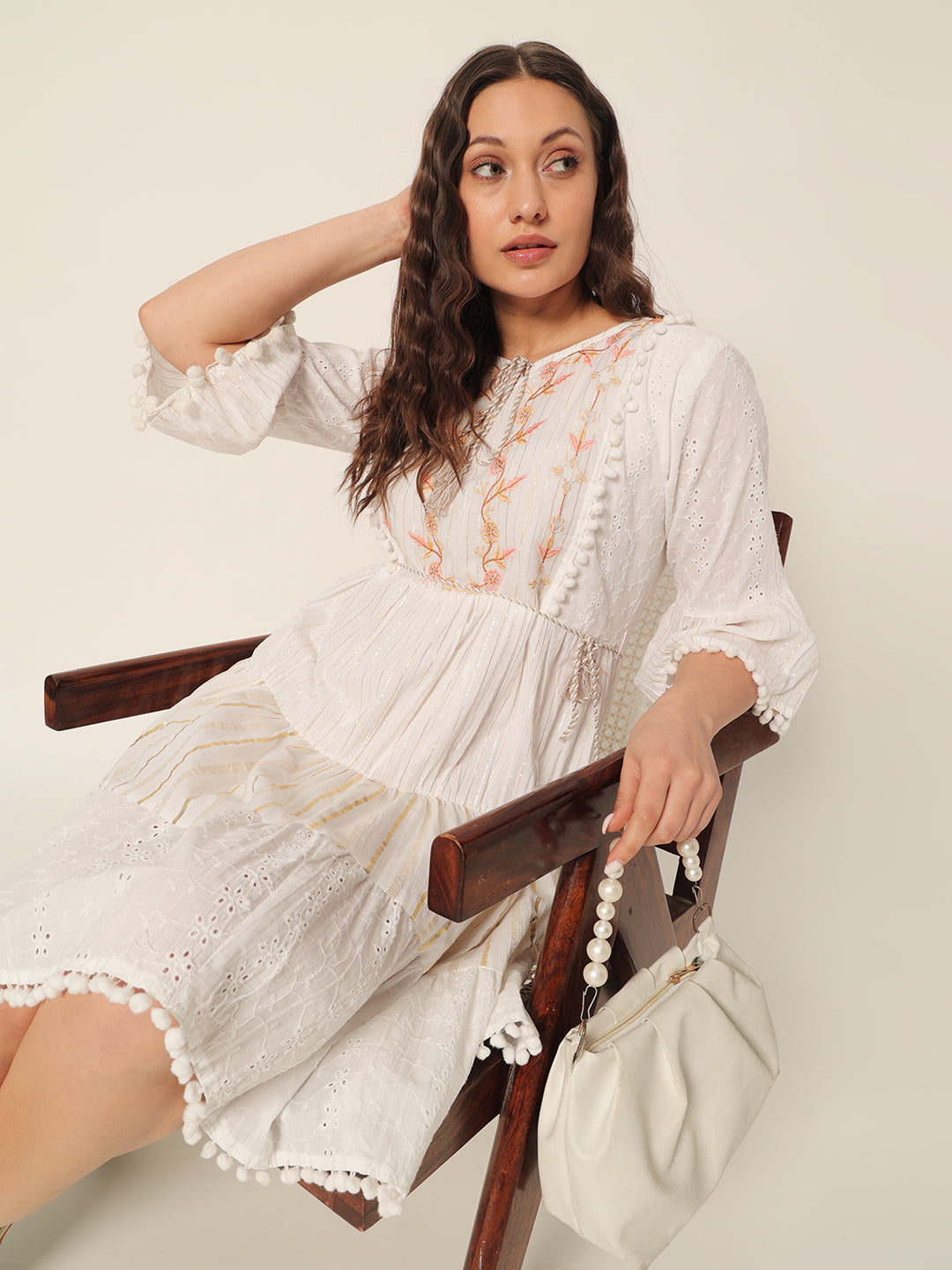 White Embroidery dress