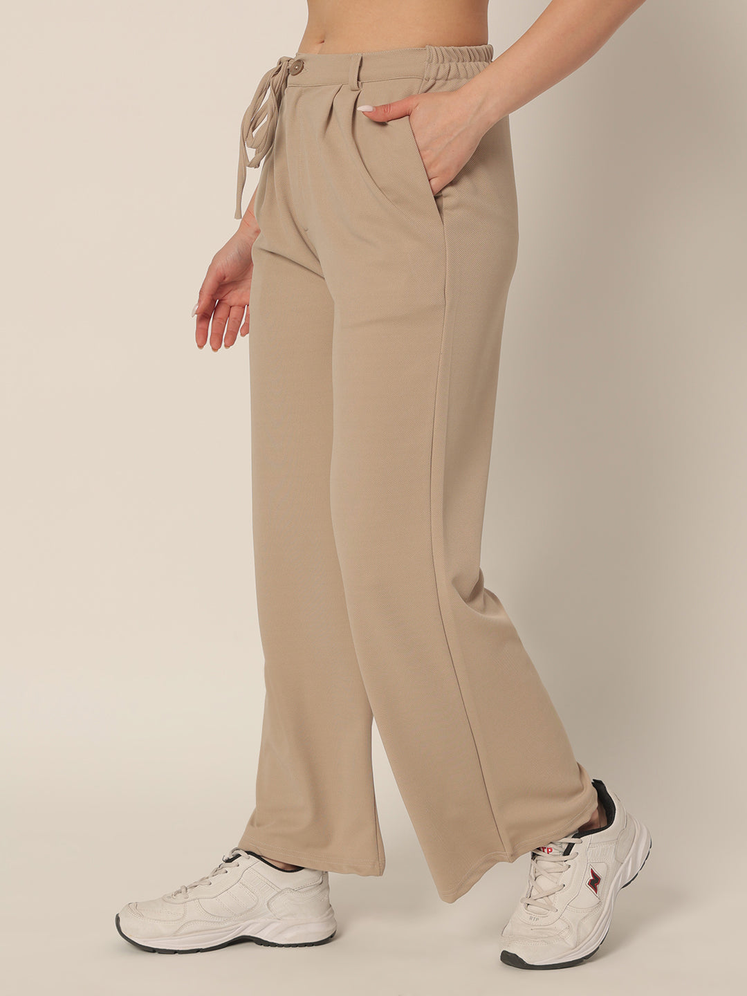 DRAWSTRING PANTS-BEIGE