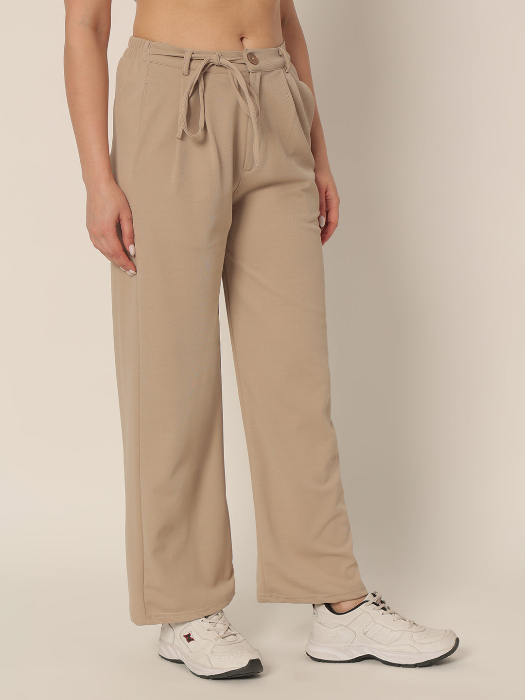 DRAWSTRING PANTS-BEIGE