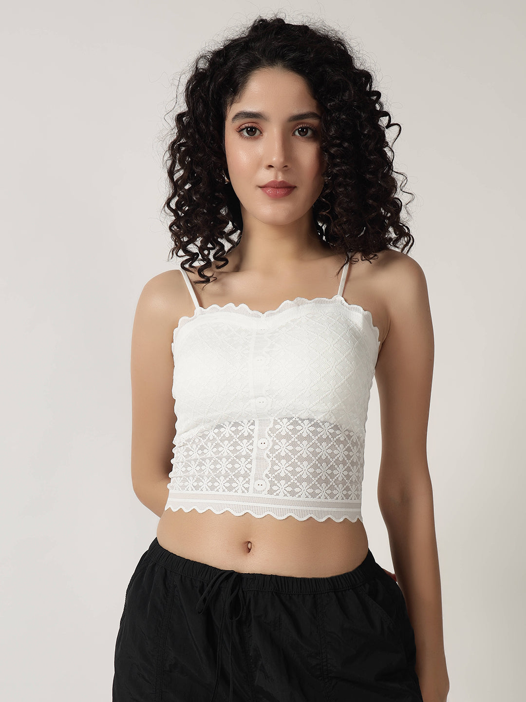 WHITE PADDED CAMI TOP