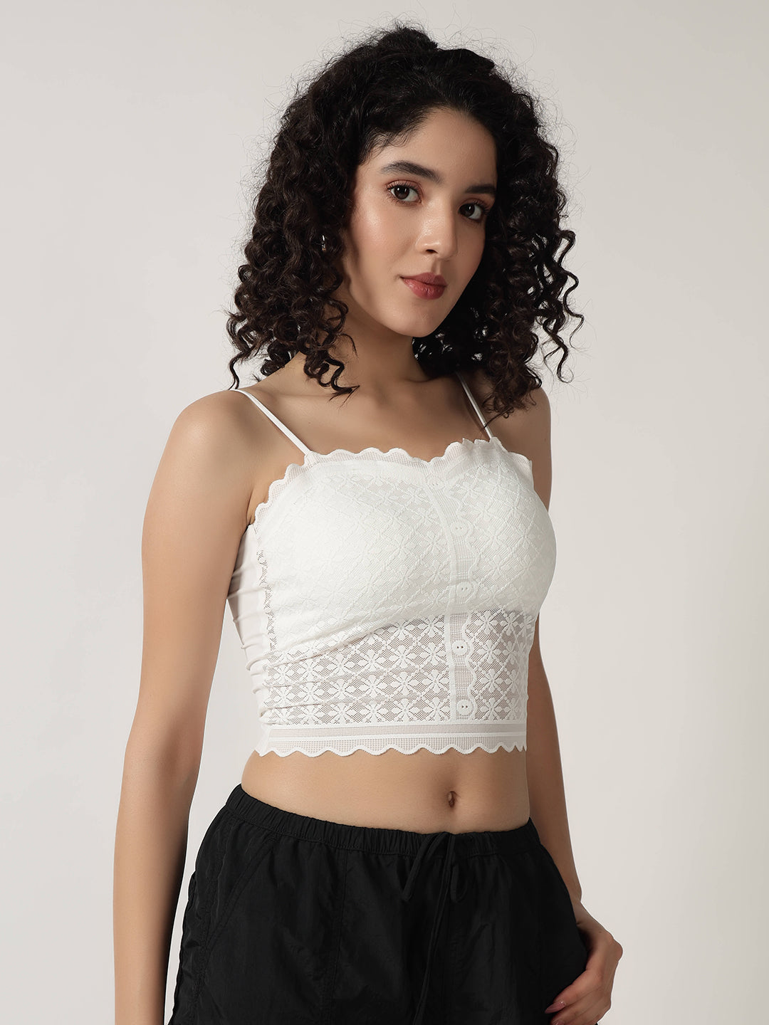 WHITE PADDED CAMI TOP