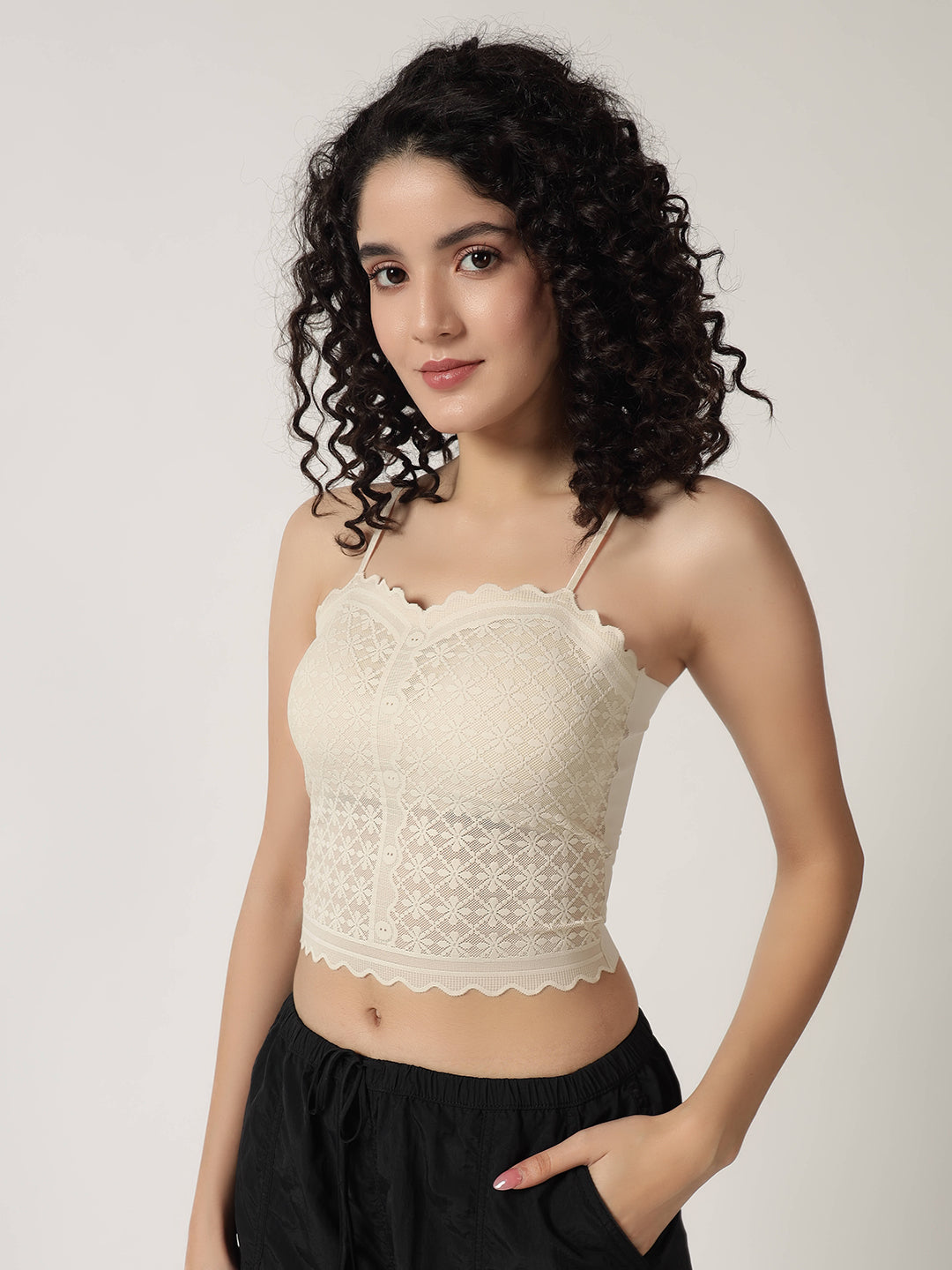 OFF WHITE PADDED CAMI TOP