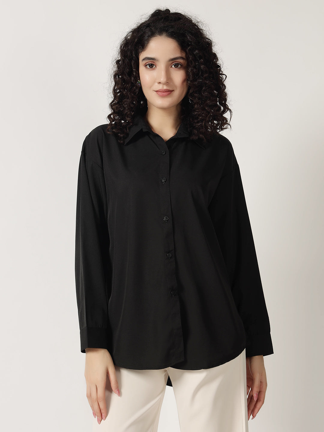 KOREAN FORMAL SHIRT-BLACK