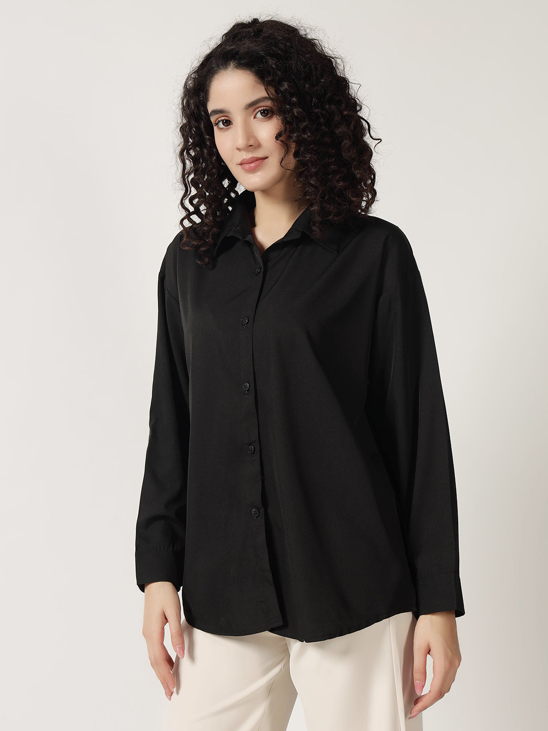 KOREAN FORMAL SHIRT-BLACK