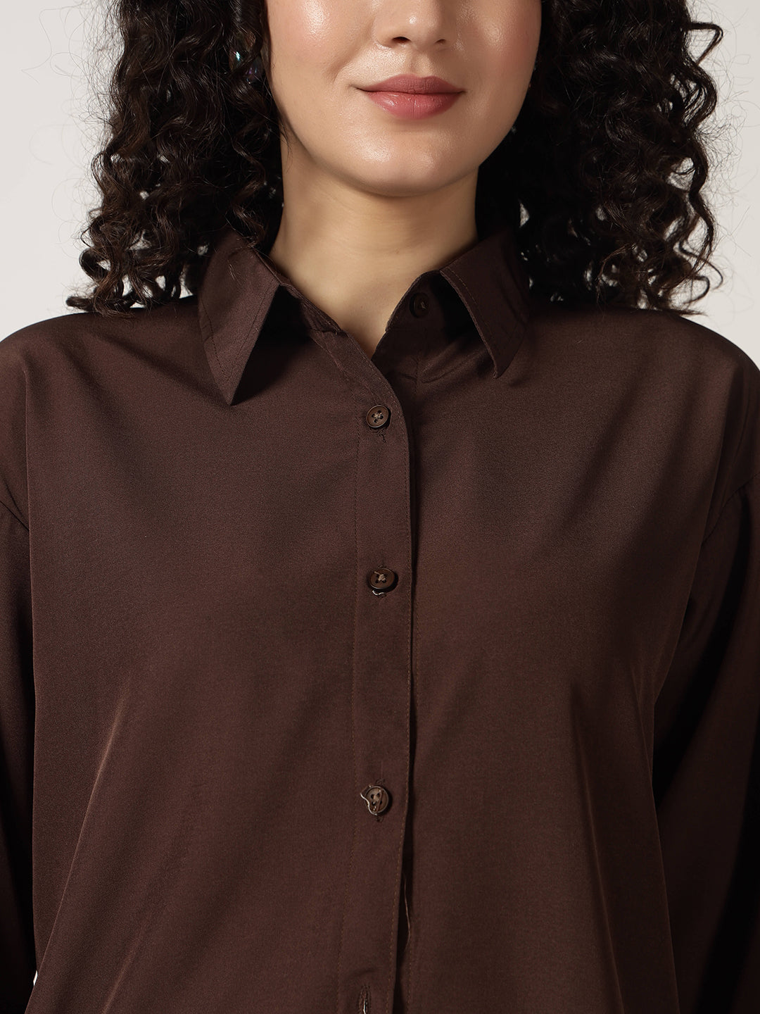 KOREAN FORMAL SHIRT-DARK BROWN