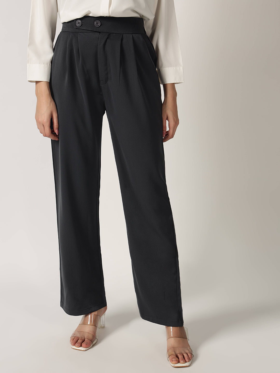 CLASSIC PLEATED TROUSER GREY