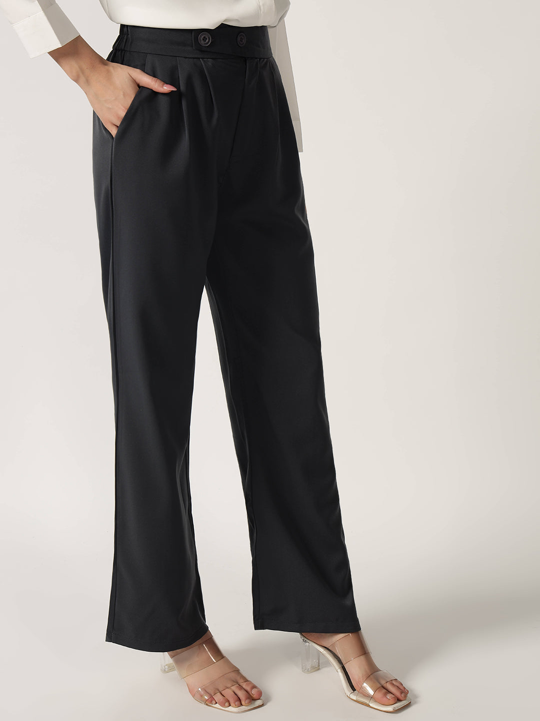 CLASSIC PLEATED TROUSER GREY