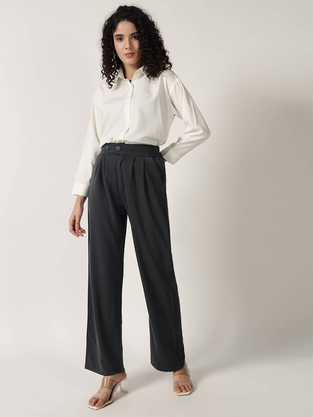 CLASSIC PLEATED TROUSER GREY