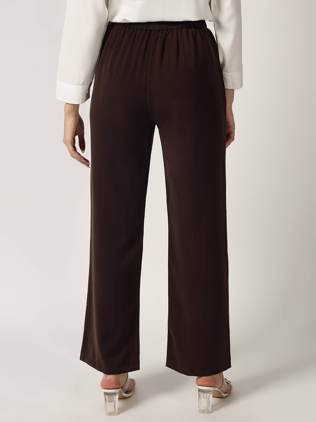 CLASSIC PLEATED TROUSER DARK BROWN