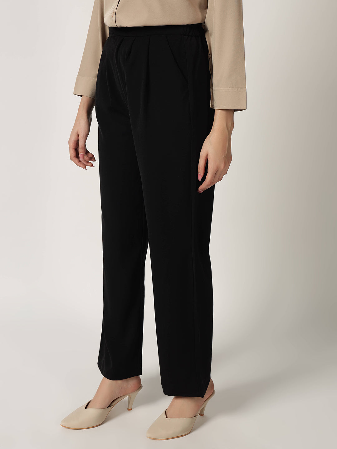 CLASSIC PLEATED TROUSER BLACK