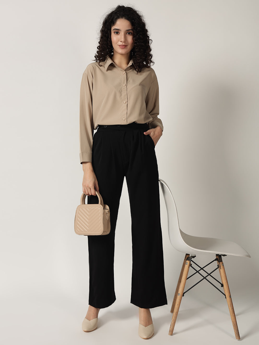 CLASSIC PLEATED TROUSER BLACK