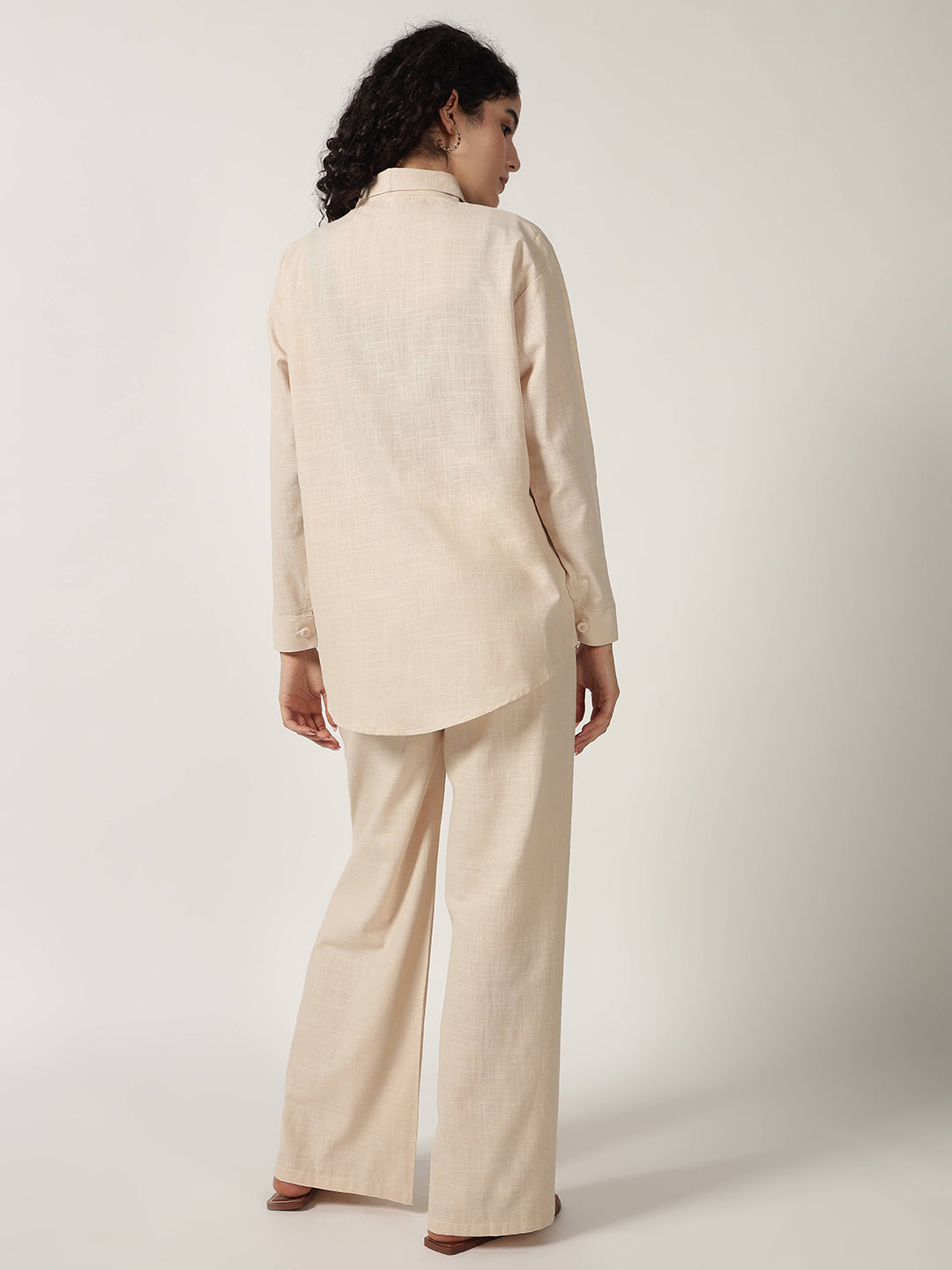 PURE LINEN OVERSIZED CO ORDS BEIGE