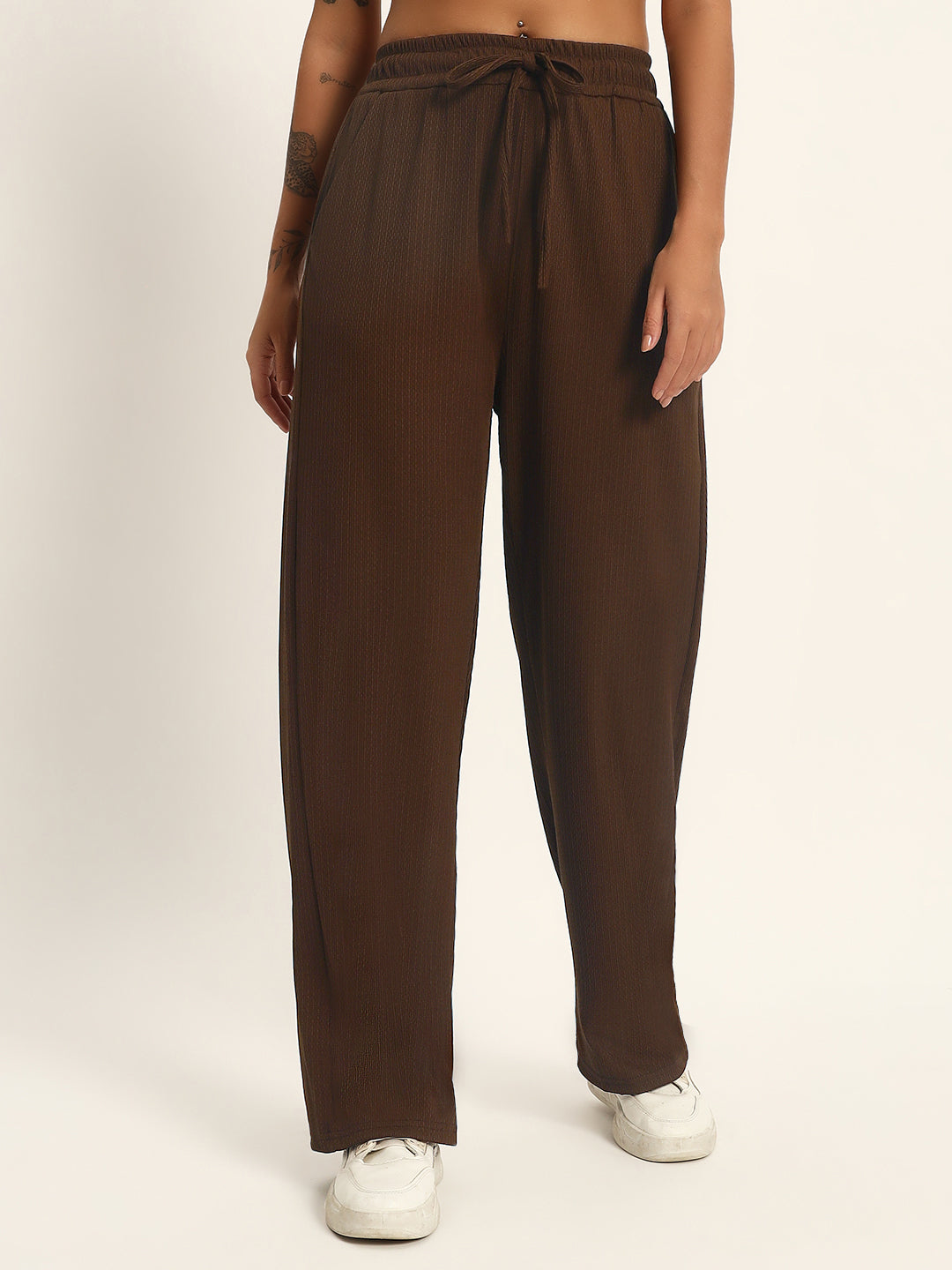 THE SOLID WIDE LEG BROWN