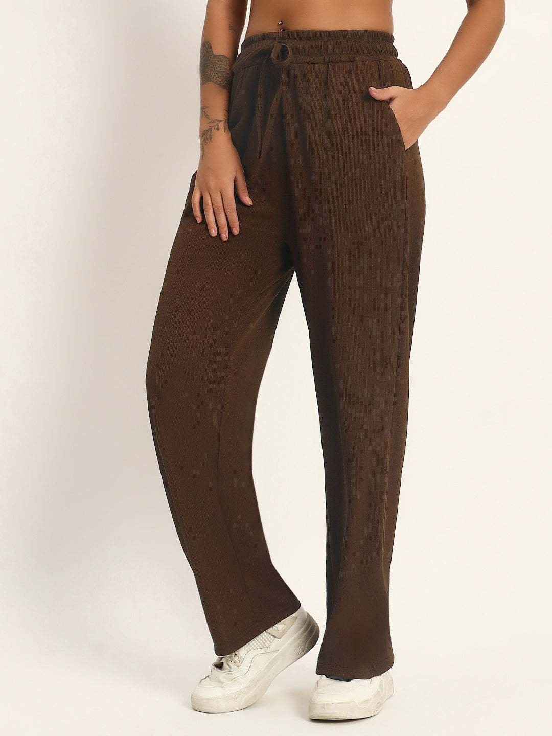 THE SOLID WIDE LEG BROWN