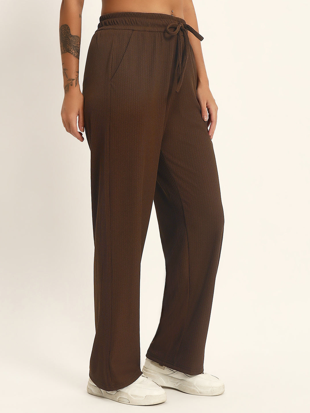 THE SOLID WIDE LEG BROWN