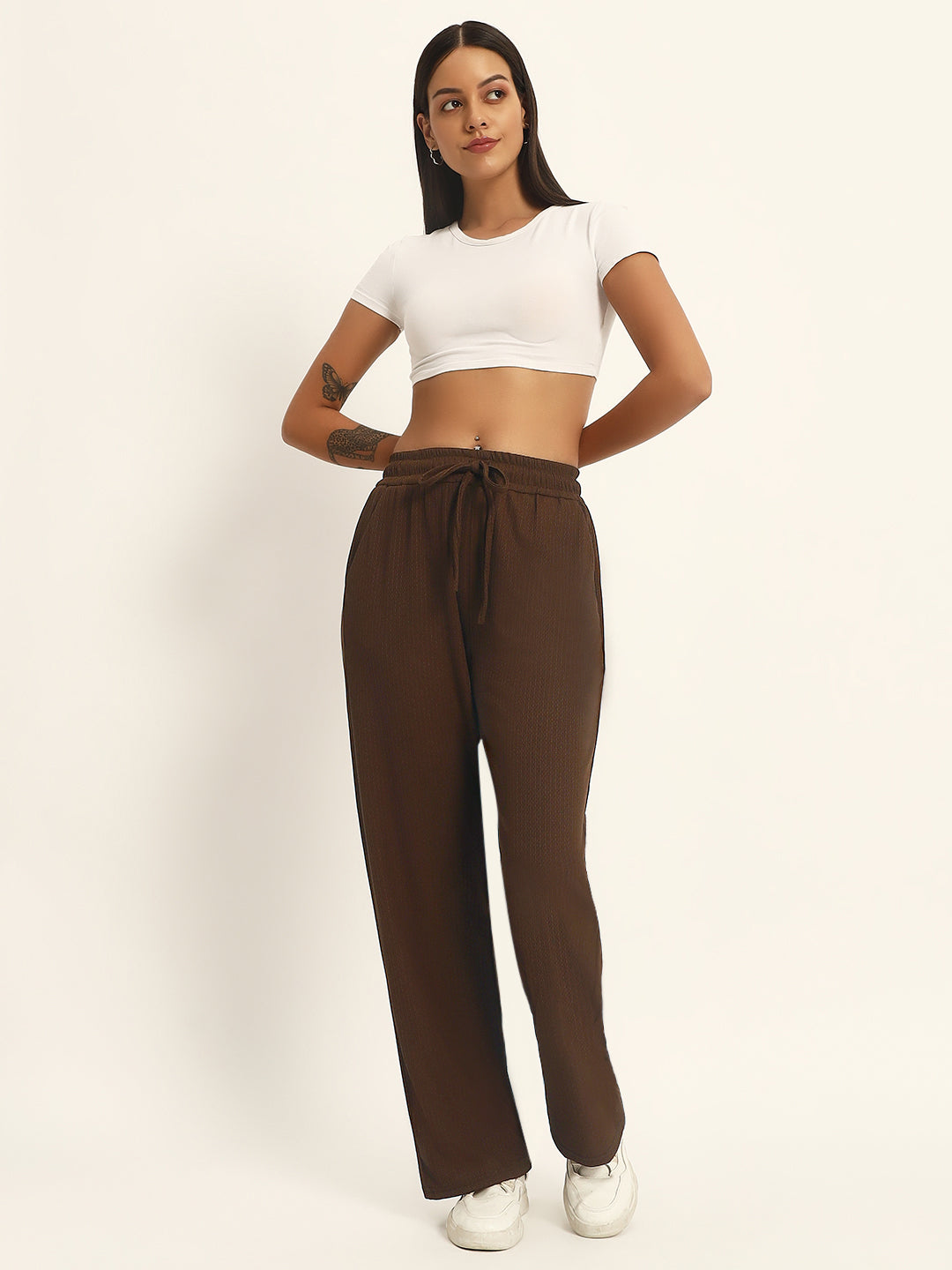 THE SOLID WIDE LEG BROWN