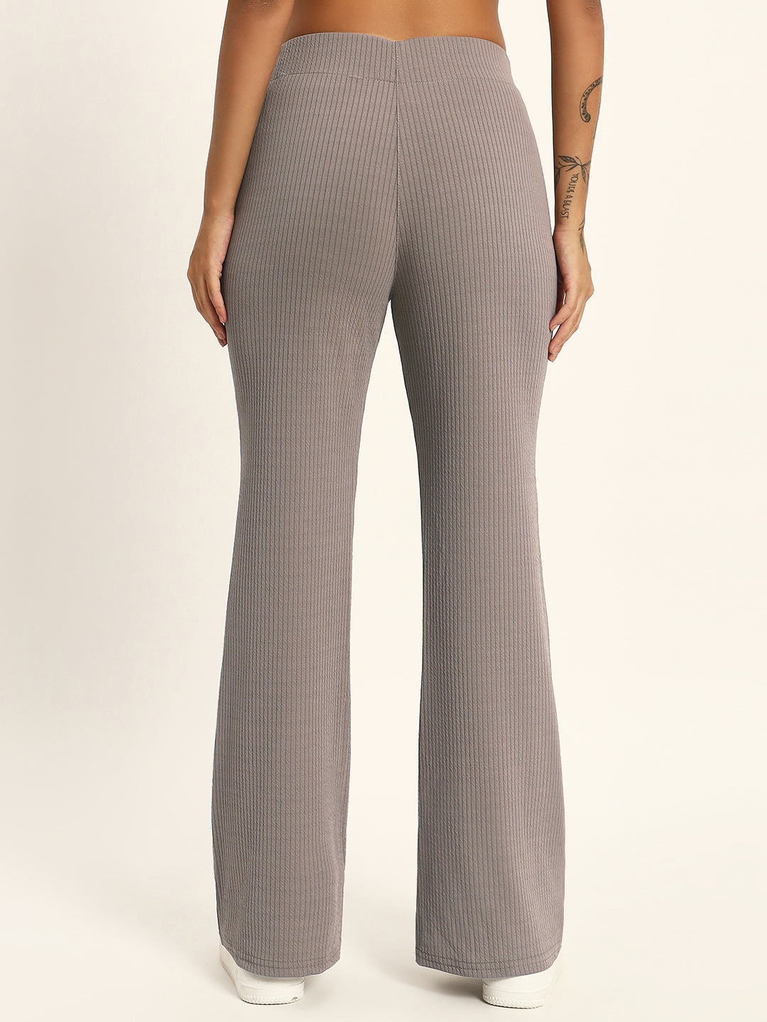 BOOT CUT TROUSERS-GREY