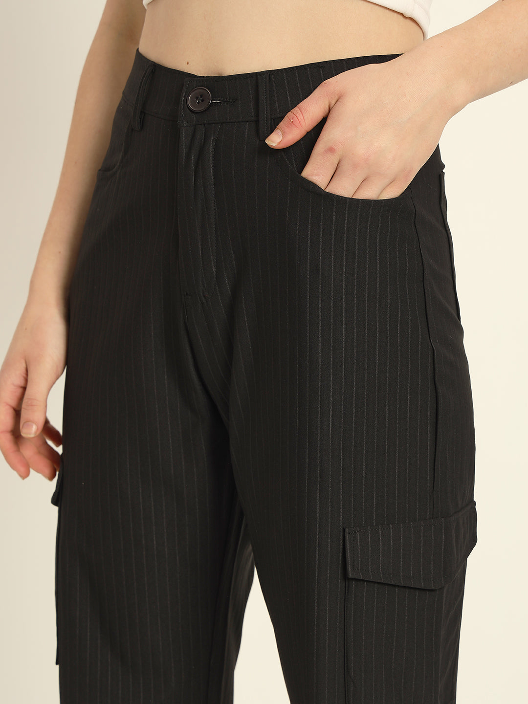 Striped Cargo-Black