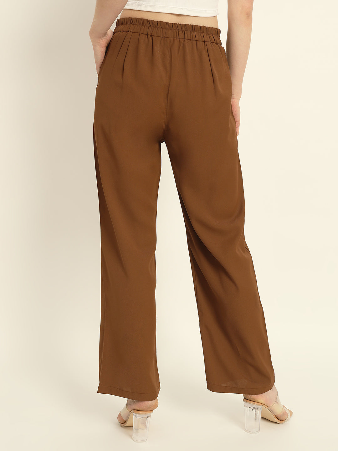 Pleated Korean Pants Brown