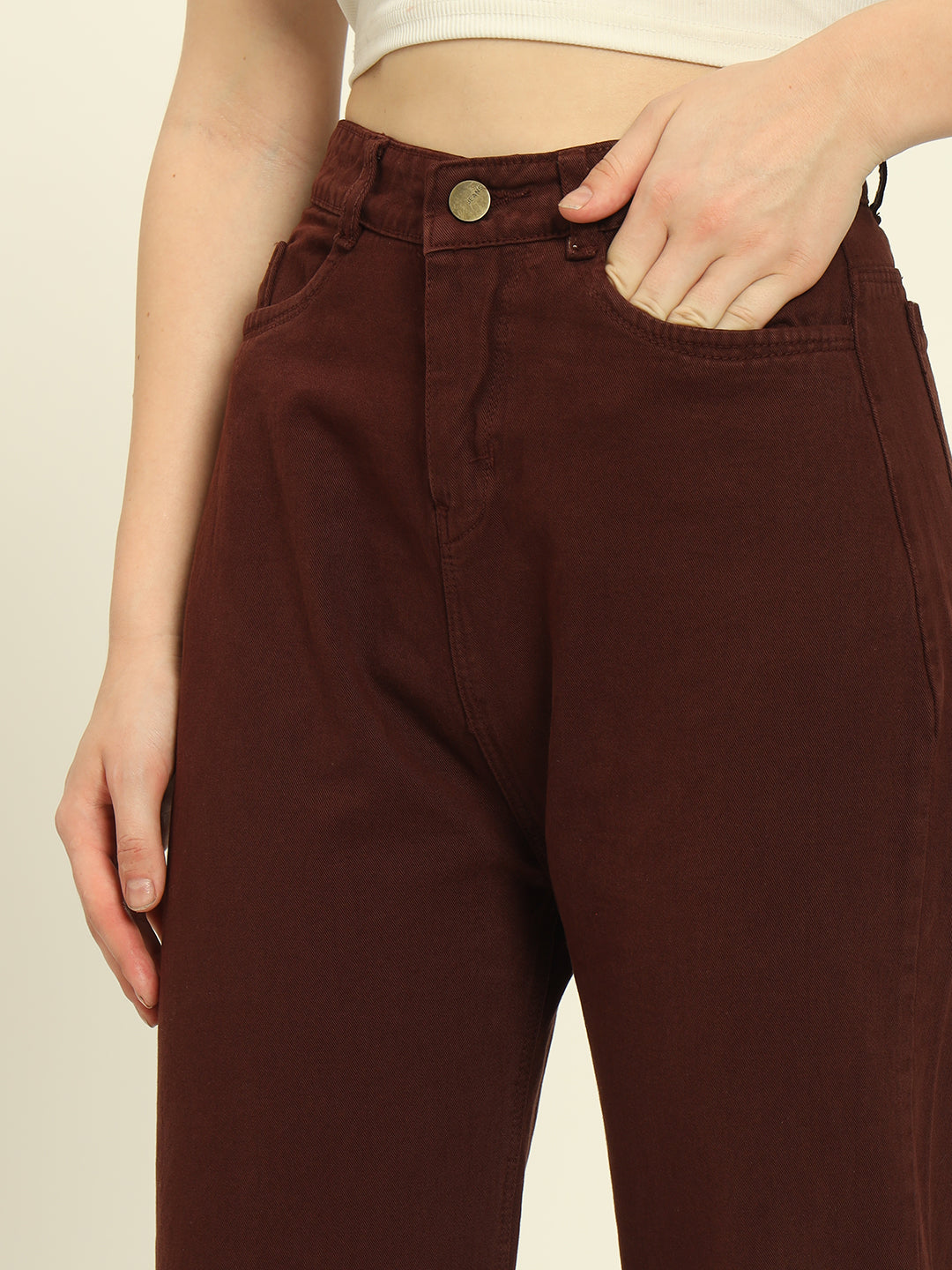 BROWN STRAIGHTFIT DENIMS