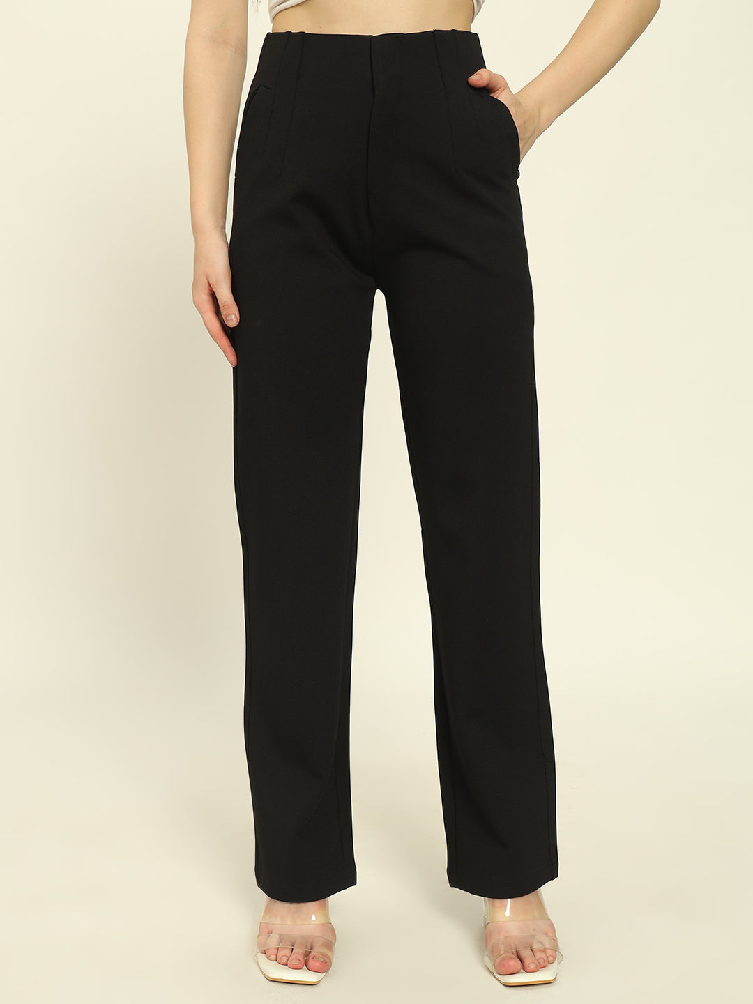 PREMIUM PLEATED PANTS-BLACK